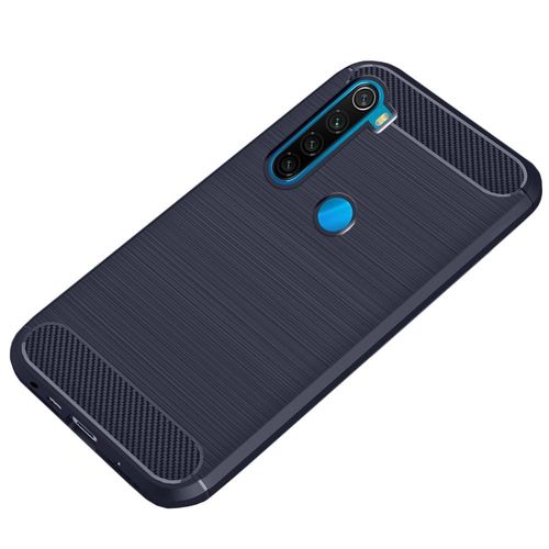 Ebeststar - Coque Xiaomi Redmi Note 8t Housse Motif Fibre Carbone Luxe Tpu Premium, Bleu Foncé [Dimensions Precises Smartphone : 161.1 X 75.4 X 8.6mm, Écran 6.3''] [Nb: Lire Description]