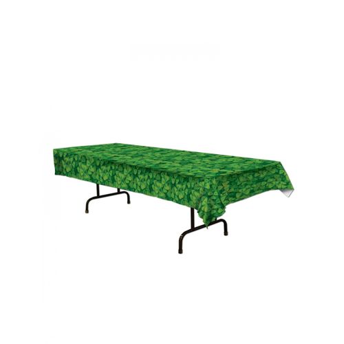 Nappe En Plastique Verte Avec Trèfles 137 X 274 Cm