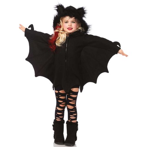 Déguisement Chauve-Souris Noire Fille - Taille: 3-4 Ans (98-104 Cm)