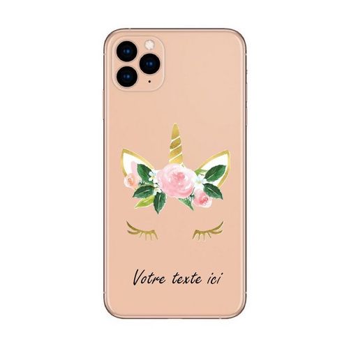 Coque Iphone 11 Pro Max Licorne Personnalisee Eyes Rose Unicorn