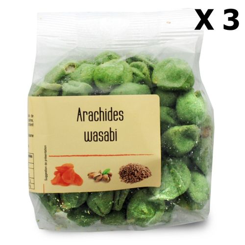 Lot 3x Arachides Wasabi - Paquet 130g