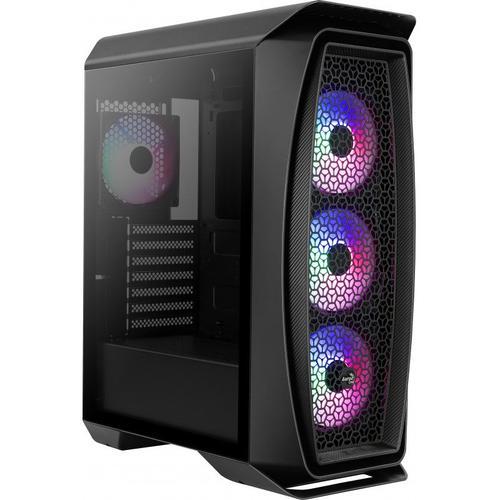 aerocool boitier moyen tour atx aerocool aero one frost rgb avec panneau vitr? (noir) noir