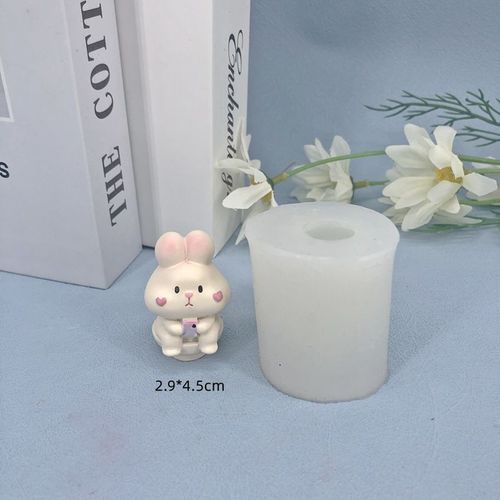 Moule En Silicone En Forme De Lapin Mignon, Créatif, Bricolage, Production De Bougies D'aromathérapie Pour Filles, Cure Petits Ornements, Accessoires Décoratifs