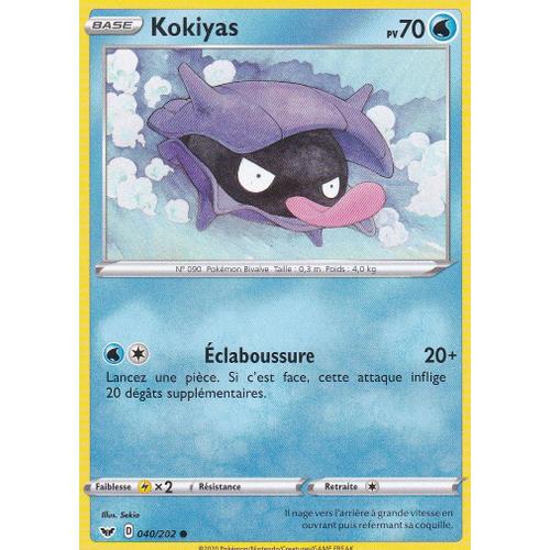 Carte Pokemon - Kokiyas - 040/202 - Épée Et Bouclier