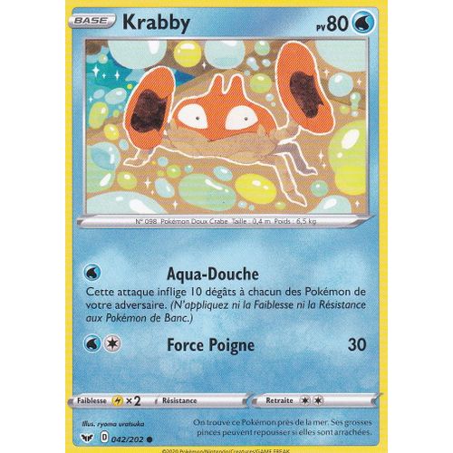 Carte Pokemon - Krabby - 042/202 - Épée Et Bouclier