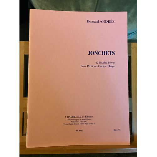 Bernard Andrès Jonchets 12 Études Pour Harpe Partition Éditions Hamelle