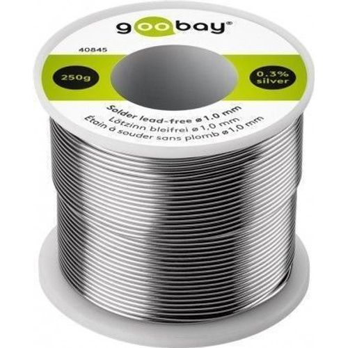 goobay bobine d'étain à souder sans plomb goobay 1mm 250g noir