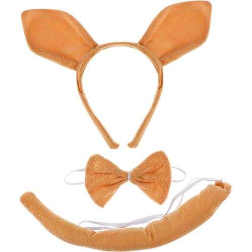 1 Ensemble Ensemble Bandeau Kangourou Accessoires De Cosplay De Kangourou Déguisement De Noël Costume De Bandeau D'animaux Peluche Courte Vêtements Parent-Enfant