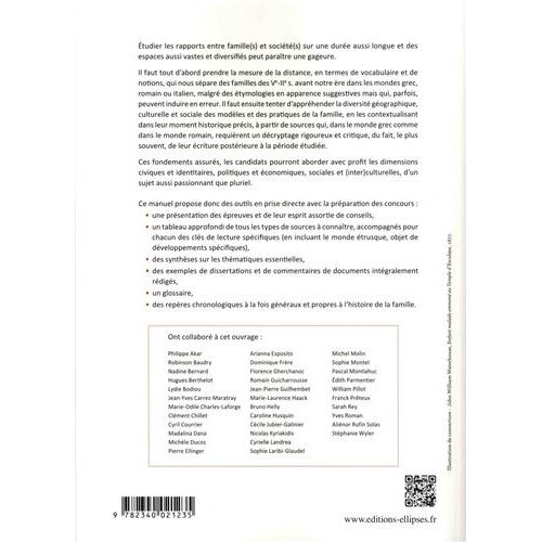 Famille Et Société Dans Le Monde Grec Et En Italie Du Ve Au Iie Siècle Avant J-C - Cours Et Sujets Corrigés