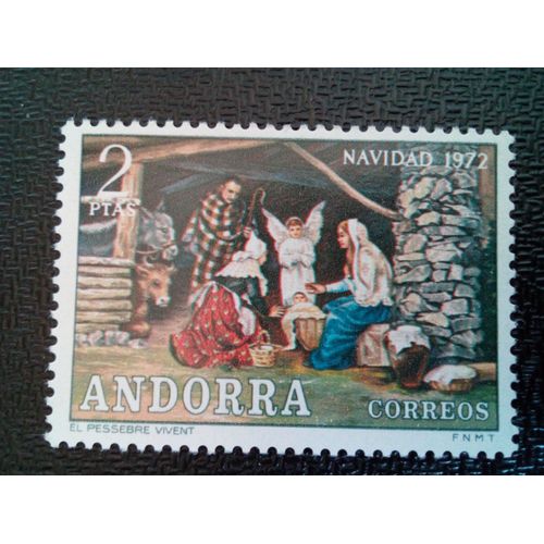 Timbre Andorra Yt 71 Noël 1972 ( 70204 )