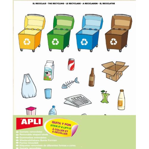Gommettes Le Recyclage 12 Feuilles - Apli Agipa