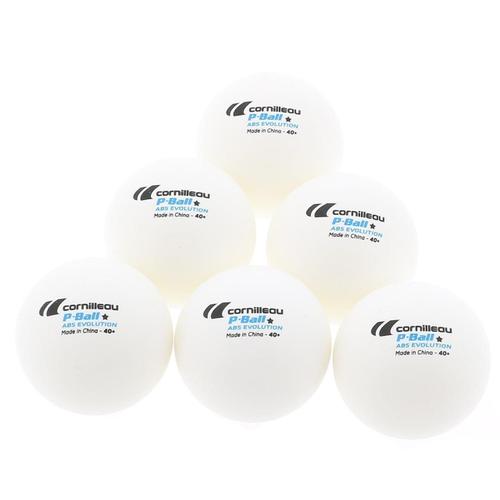 Balle De Tennis De Table Cornilleau Balles 6 Pball Abs Evolution Blanc 83121