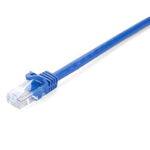V7 - Cordon de raccordement - RJ-45 (M) pour RJ-45 (M) - 1 m - UTP - CAT 5e - moulé, sans crochet - bleu