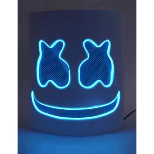 Masque Dj Guimauve Led Bleu Adulte