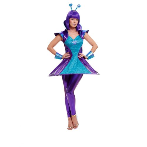 Déguisement Alien Bleu Et Violet Femme - Taille: S