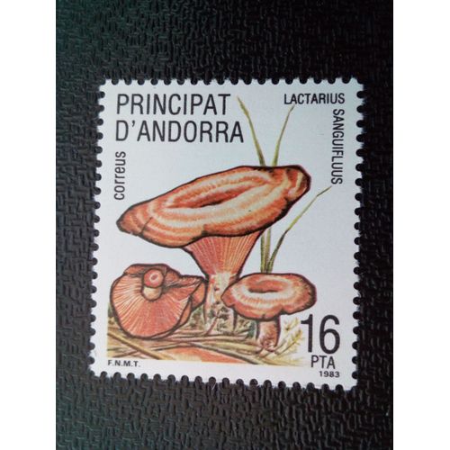 Timbre Andorra Yt 160 Lactarius Sanguifluus 1983 ( 70204 )
