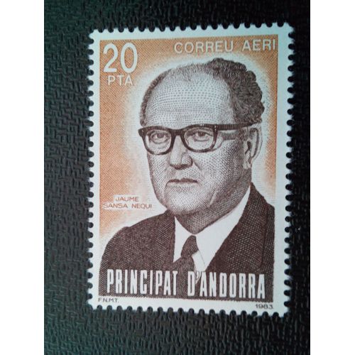 Timbre Andorra Yt Pa 2 Sansa Nequi, Jaume 1983 ( 70204 )