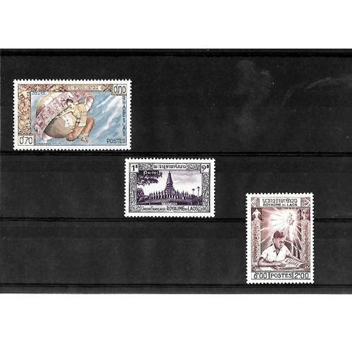 Laos-Lot De 3 Timbres Neufs**-Gomme Intacte-1 Er Choix