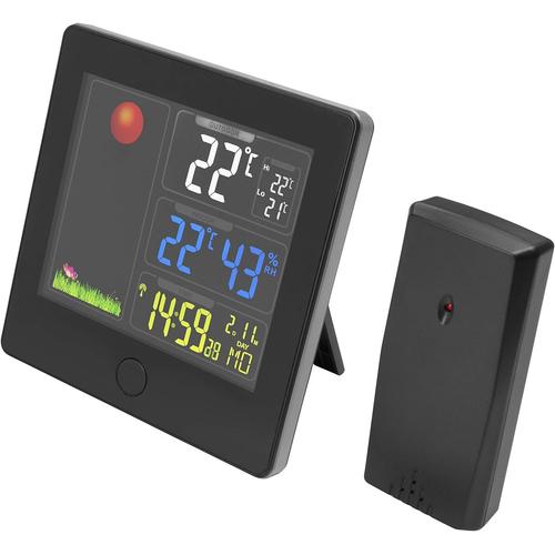 Station météo avec capteur extérieur,thermomètre numérique pour intérieur et extérieur de -40 °C à + 50 °C,Noir