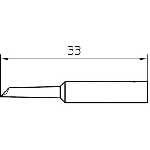 Panne de fer à souder biseautée 45° Weller Professional T0054485499 Taille de la panne 2 mm Longueur de la panne 33 mm 1