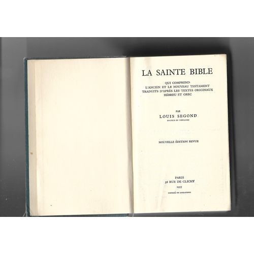 La Sainte Bible