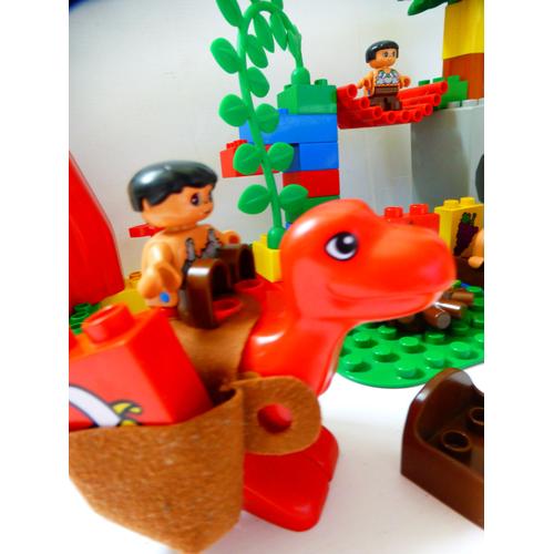 Lego Duplo Dinosaures Le Village de la Préhistoire avec Plaque 4 Figurines  et 4 Dinos
