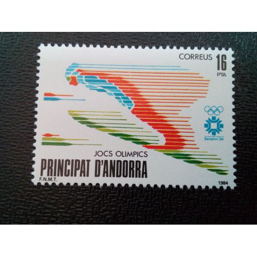 Timbre Andorra Yt 165 Jeux Olympiques- Sarajevo 1984 ( 70204 )