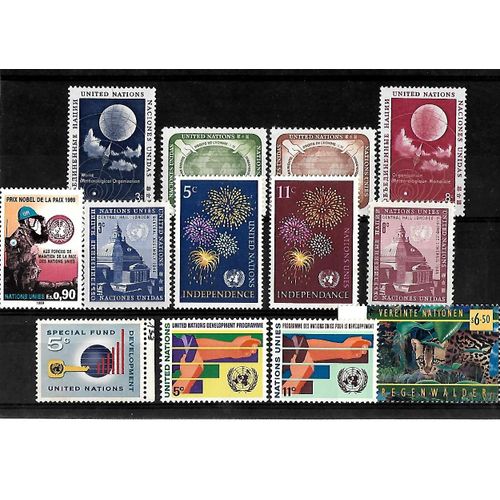Nations Unies-Lot De 13 Timbres Neufs**-Gomme Intacte-1 Er Choix