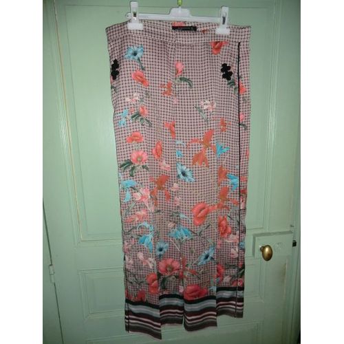 Pantalon Large Fleuri