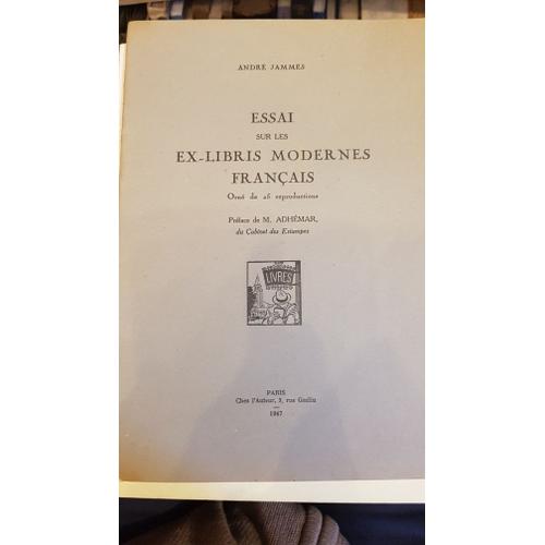 Essai Sur Les Ex-Libris Modernes Français   Ouvrage Orné De 25 Reproductions 