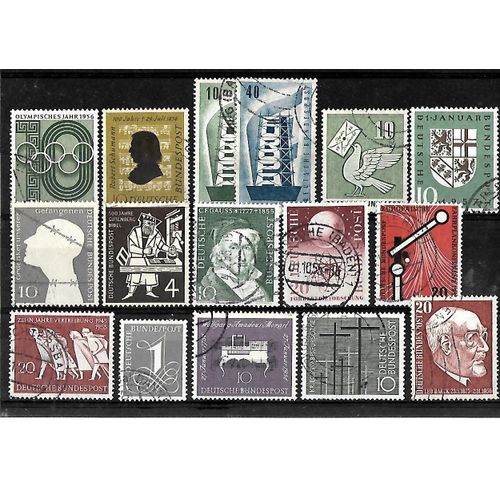Allemagne Fédérale-Lot De 16 Timbres Oblitérés-Très Bon Etat