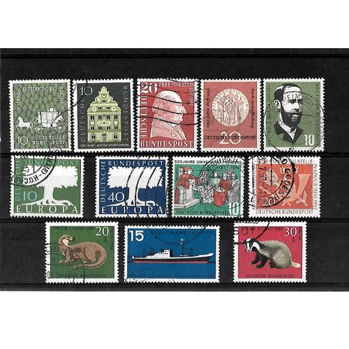 Allemagne Fédérale-Lot De 12 Timbres Oblitérés-Très Bon Etat