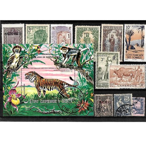 Colonies Françaises -Lot De 12 Timbres Neufs Et Oblitérés-Très Bon Etat
