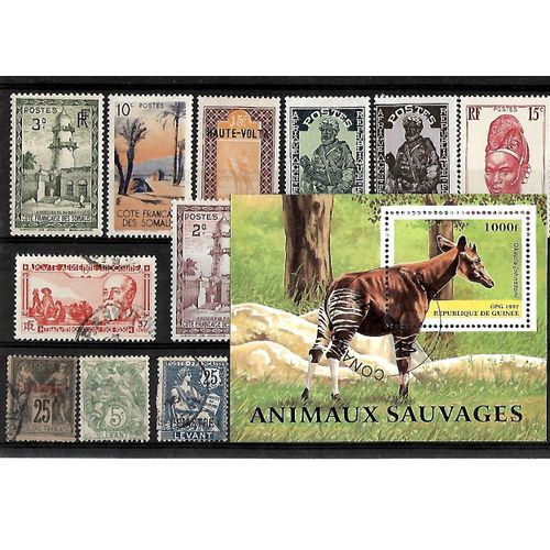 Colonies Françaises -Lot De 12 Timbres Neufs Et Oblitérés-Très Bon Etat