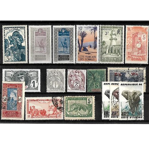 Colonies Françaises -Lot De 17 Timbres Neufs Et Oblitérés-Très Bon Etat
