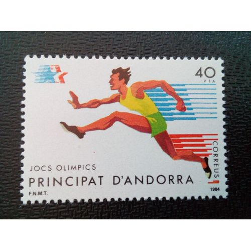 Timbre Andorra Yt 169 Jeux Olympiques- Los Angeles 1984 ( 70204 )