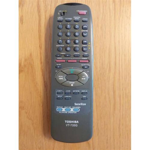 Télécommande multimarques tv Toshiba vt-705f showView pour magnétoscope VCR VT-705F