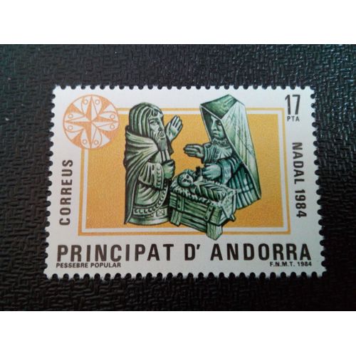 Timbre Andorra Yt 171 Séries: Crèche Populaire De Noël 1984 ( 70204 )