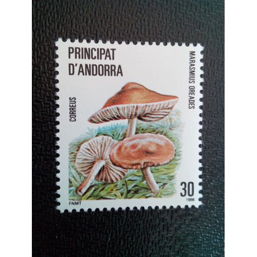 Timbre Andorra Yt 177 Marasmius Oreades (Scotch Bonnet) 1986 ( 70204 )