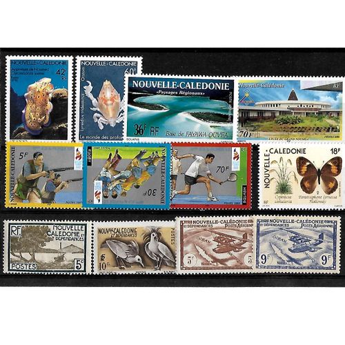 Nouvelle Calédonie-Lot De 12 Timbres Neufs**-Gomme Intacte- 1 Er Choix