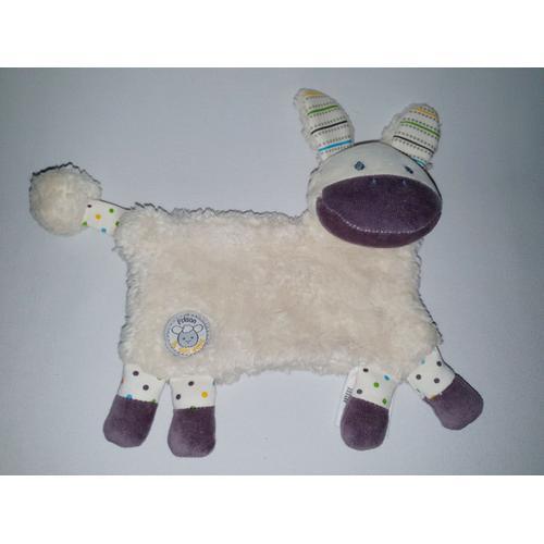 Doudou Plat Âne Frison & Ses Amis Nature & Découvertes Beige/Crème/Écru Naissance Peluche Éveil Enfant Jouet Monop Soft Toys