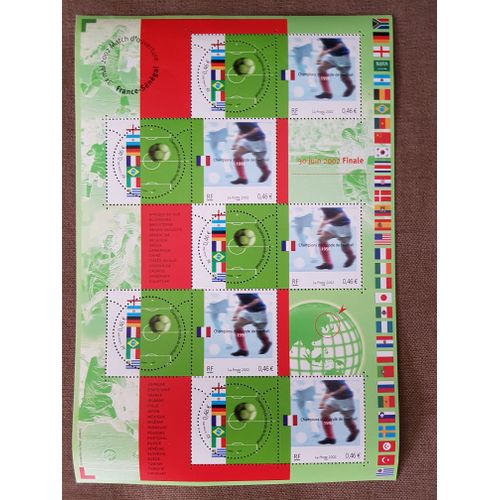 Bloc De Timbres Finale Foot 2002 France-Sénégal