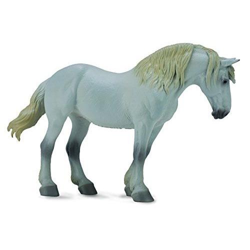 Collecta Horses Grey Percheron Mare Vinyl Toy Animal Toy