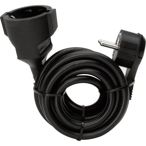 Kopp Strom câble d'extension [ Flachprise mâle - Schutzkontakt-Embrayage] noir 2 m 143505080