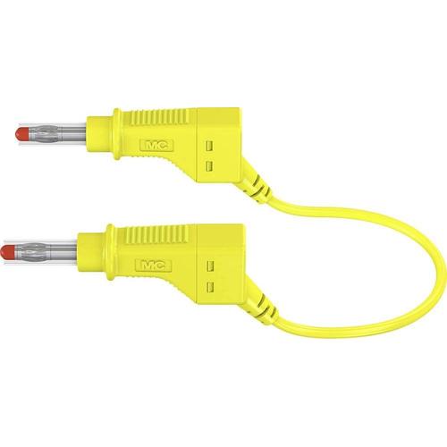 Stäubli XZG425/SIL Cordon de mesure de sécurité[Banane mâle 4 mm -Banane mâle 4 mm ] 0.5 m jaune