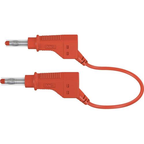 Stäubli XZG425/SIL Cordon de mesure de sécurité[Banane mâle 4 mm -Banane mâle 4 mm ] 0.5 m rouge