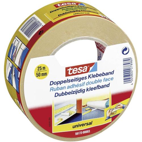 Ruban adhésif double-face tesa 56172-3 blanc (L x l) 25 m x 50 mm 1 rouleau(x)