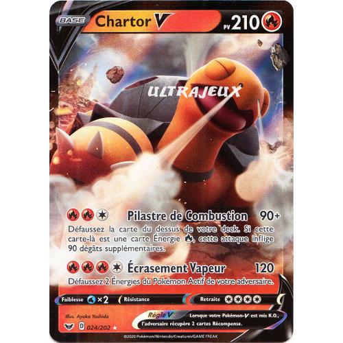 Pokémon - 24/202 - Chartor V - Eb01 - Epée Et Bouclier 1 - Ultra Rare