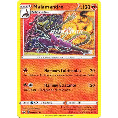 Pokémon - 28/202 - Eb01 - Epée Et Bouclier 1 - Malamandre - Peu Commune