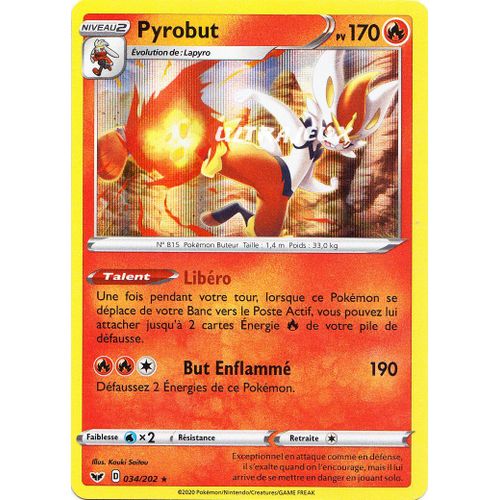 Pokémon - 34/202 - Pyrobut - Eb01 - Epée Et Bouclier 1 - Holo Rare